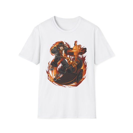 Unisex Softstyle T-Shirt - Fire and Action Graphic Tee