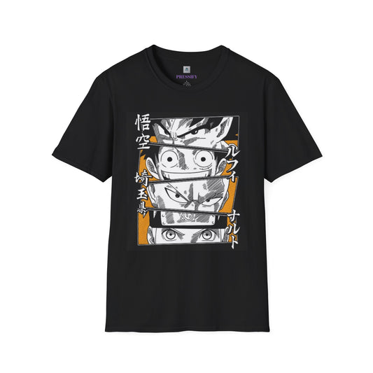 Anime Adventure Unisex Softstyle T-Shirt - Graphic Tee for Fans of Japanese Culture